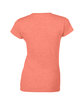 Gildan Ladies' Softstyle® Fitted T-Shirt HEATHER ORANGE OFBack