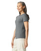 Gildan Ladies' Softstyle® Fitted T-Shirt graphite heather ModelSide
