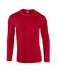 Gildan Adult Softstyle® Long-Sleeve T-Shirt cherry red OFFront