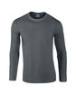 Gildan Adult Softstyle® Long-Sleeve T-Shirt charcoal OFFront