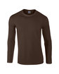 Gildan Adult Softstyle® Long-Sleeve T-Shirt DARK CHOCOLATE OFFront