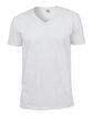Gildan Adult Softstyle® V-Neck T-Shirt white OFFront