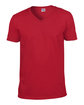 Gildan Adult Softstyle® V-Neck T-Shirt cherry red OFFront