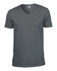 Gildan Adult Softstyle® V-Neck T-Shirt CHARCOAL OFFront