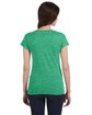 Gildan Ladies' SoftStyle®  Fitted V-Neck T-Shirt HTHR IRISH GREEN ModelBack