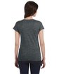 Gildan Ladies' SoftStyle®  Fitted V-Neck T-Shirt DARK HEATHER ModelBack