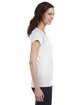Gildan Ladies' SoftStyle® Fitted V-Neck T-Shirt white ModelSide