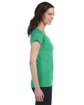 Gildan Ladies' SoftStyle®  Fitted V-Neck T-Shirt HTHR IRISH GREEN ModelSide