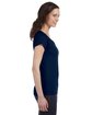 Gildan Ladies' SoftStyle® Fitted V-Neck T-Shirt navy ModelSide