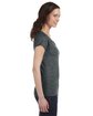 Gildan Ladies' SoftStyle® Fitted V-Neck T-Shirt dark heather ModelSide