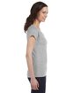 Gildan Ladies' SoftStyle®  Fitted V-Neck T-Shirt RS SPORT GREY ModelSide