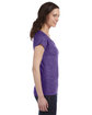 Gildan Ladies' SoftStyle®  Fitted V-Neck T-Shirt HEATHER PURPLE ModelSide