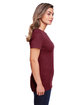 Gildan Ladies' Softstyle CVC T-Shirt maroon mist ModelSide