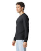 Gildan Unisex Softstyle CVC Long Sleeve T-Shirt pitch black mist ModelSide