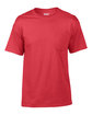 Gildan Adult Pocket T-Shirt red OFFront
