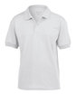 Gildan Youth Jersey Polo white OFFront