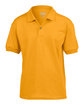 Gildan Youth 50/50 Jersey Polo GOLD OFFront