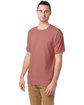 ComfortWash by Hanes Men's Garment-Dyed T-Shirt MAUVE ModelQrt