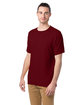 ComfortWash by Hanes Men's Garment-Dyed T-Shirt garnet ModelQrt