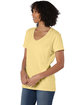 ComfortWash by Hanes Ladies' V-Neck T-Shirt SUMMER SQUASH ModelQrt