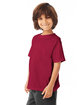 ComfortWash by Hanes Youth Garment-Dyed T-Shirt CRIMSON FALL ModelQrt