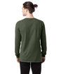 ComfortWash by Hanes Unisex Garment-Dyed Long-Sleeve T-Shirt MOSS ModelBack