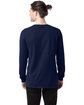 ComfortWash by Hanes Unisex Garment-Dyed Long-Sleeve T-Shirt NAVY ModelBack