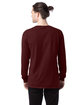 ComfortWash by Hanes Unisex Garment-Dyed Long-Sleeve T-Shirt maroon ModelBack