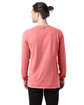 ComfortWash by Hanes Unisex Garment-Dyed Long-Sleeve T-Shirt CORAL CRAZE ModelBack