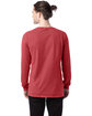 ComfortWash by Hanes Unisex Garment-Dyed Long-Sleeve T-Shirt CRIMSON FALL ModelBack