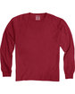 ComfortWash by Hanes Unisex Garment-Dyed Long-Sleeve T-Shirt CRIMSON FALL FlatFront