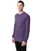 ComfortWash by Hanes Unisex Garment-Dyed Long-Sleeve T-Shirt GRAPE SODA ModelQrt