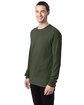 ComfortWash by Hanes Unisex Garment-Dyed Long-Sleeve T-Shirt MOSS ModelQrt