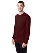 ComfortWash by Hanes Unisex Garment-Dyed Long-Sleeve T-Shirt maroon ModelQrt