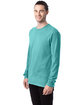 ComfortWash by Hanes Unisex Garment-Dyed Long-Sleeve T-Shirt MINT ModelQrt
