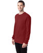 ComfortWash by Hanes Unisex Garment-Dyed Long-Sleeve T-Shirt CAYENNE ModelQrt