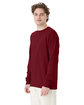 ComfortWash by Hanes Unisex Garment-Dyed Long-Sleeve T-Shirt garnet ModelQrt