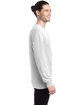ComfortWash by Hanes Unisex Garment-Dyed Long-Sleeve T-Shirt WHITE ModelSide