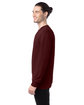 ComfortWash by Hanes Unisex Garment-Dyed Long-Sleeve T-Shirt MAROON ModelSide