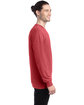 ComfortWash by Hanes Unisex Garment-Dyed Long-Sleeve T-Shirt CRIMSON FALL ModelSide
