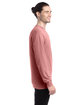 ComfortWash by Hanes Unisex Garment-Dyed Long-Sleeve T-Shirt MAUVE ModelSide