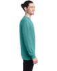 ComfortWash by Hanes Unisex Garment-Dyed Long-Sleeve T-Shirt SPANISH MOSS ModelSide
