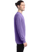 ComfortWash by Hanes Unisex Garment-Dyed Long-Sleeve T-Shirt purple plm raisn ModelSide
