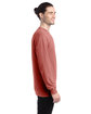 ComfortWash by Hanes Unisex Garment-Dyed Long-Sleeve T-Shirt NANTUCKET RED ModelSide