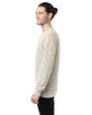 ComfortWash by Hanes Unisex Garment-Dyed Long-Sleeve T-Shirt parchment ModelSide