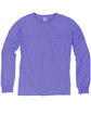 ComfortWash by Hanes Unisex Garment-Dyed Long-Sleeve T-Shirt with Pocket LAVENDER FlatFront