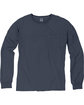 ComfortWash by Hanes Unisex Garment-Dyed Long-Sleeve T-Shirt with Pocket ANCHOR SLATE FlatFront