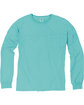 ComfortWash by Hanes Unisex Garment-Dyed Long-Sleeve T-Shirt with Pocket MINT FlatFront