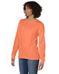 ComfortWash by Hanes Unisex Garment-Dyed Long-Sleeve T-Shirt with Pocket HORIZON ORANGE ModelQrt