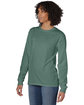 ComfortWash by Hanes Unisex Garment-Dyed Long-Sleeve T-Shirt with Pocket cypress green ModelQrt